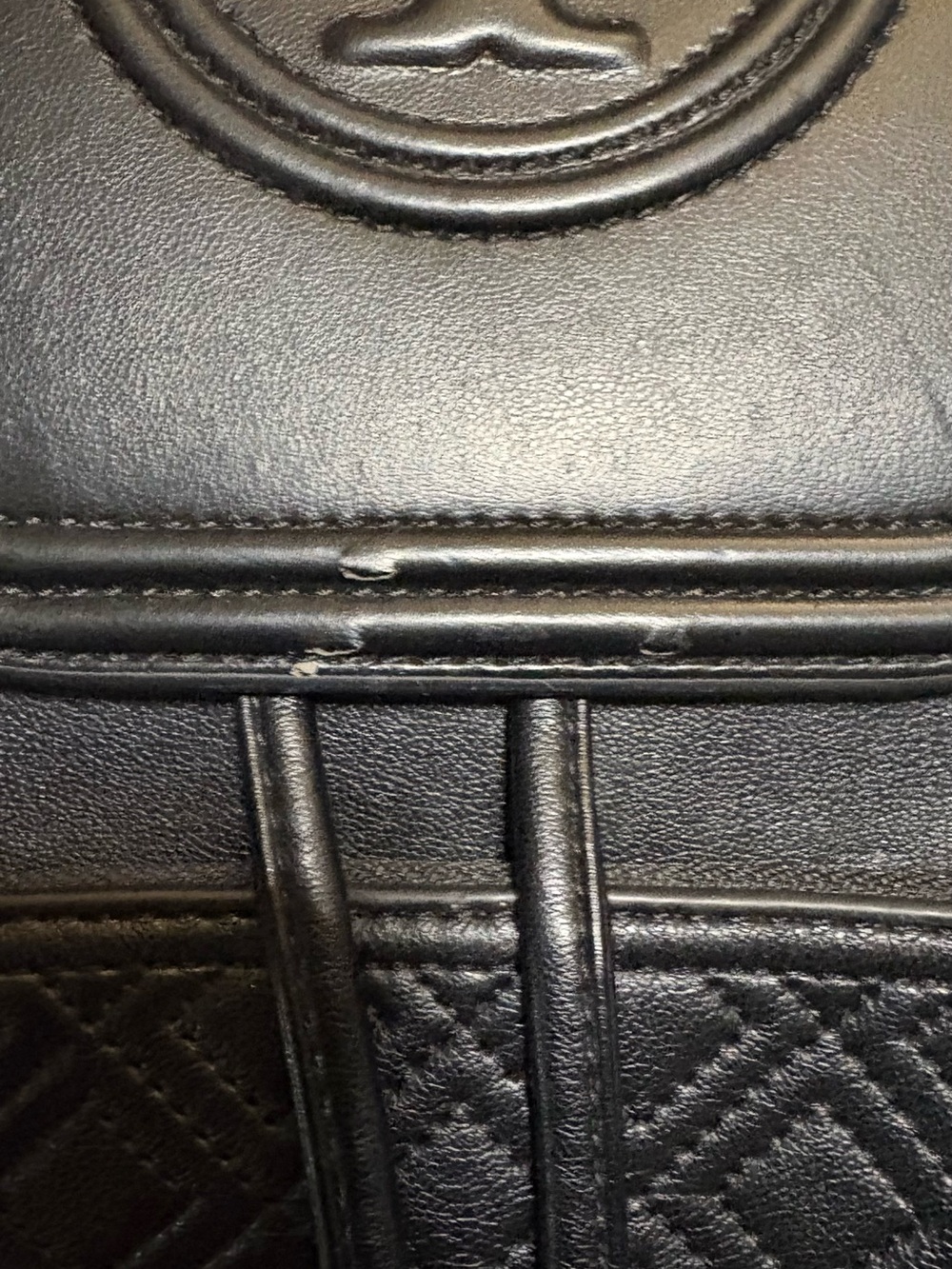 Tory Burch Black Quilted Tassel Drawstring Mini Backpack - Picture 8 of 9